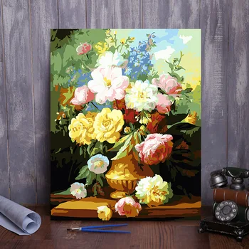 3878Ann-טוליפ diy דיגיטלי ציור שמן ציור שמן פרח אקריליק ציור פיצוץ יד מלא נוף ציור